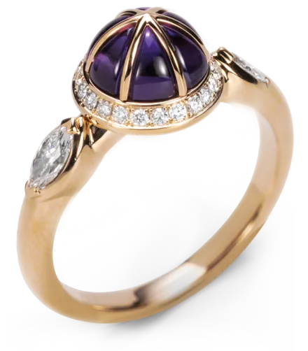 ring amethyst diamonds 2