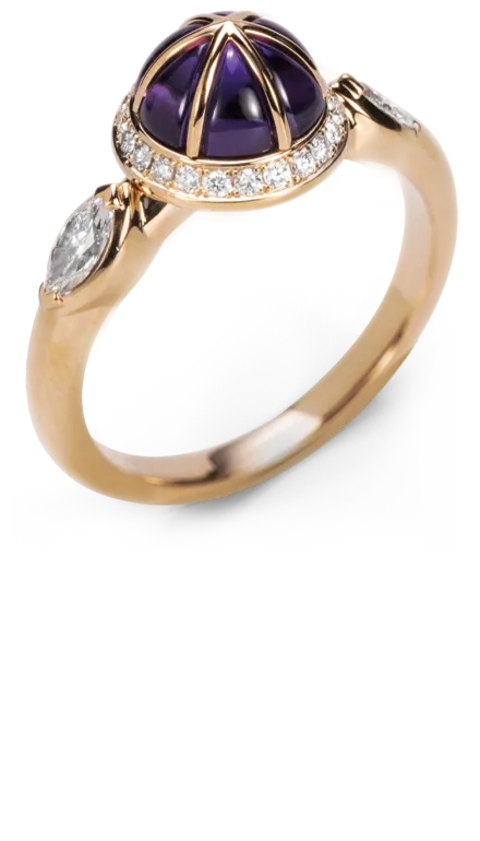 ring amethyst diamonds