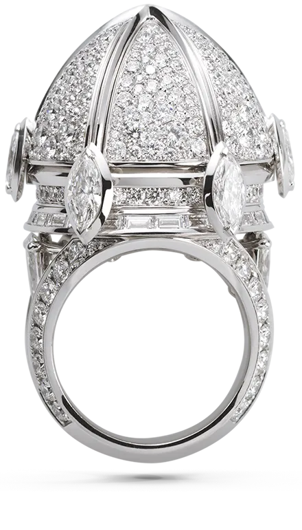 ring diamond rutilated quartz 2
