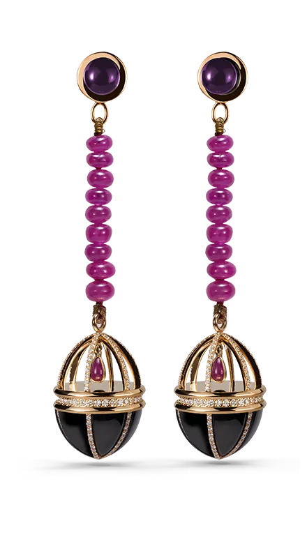 ruby earrings